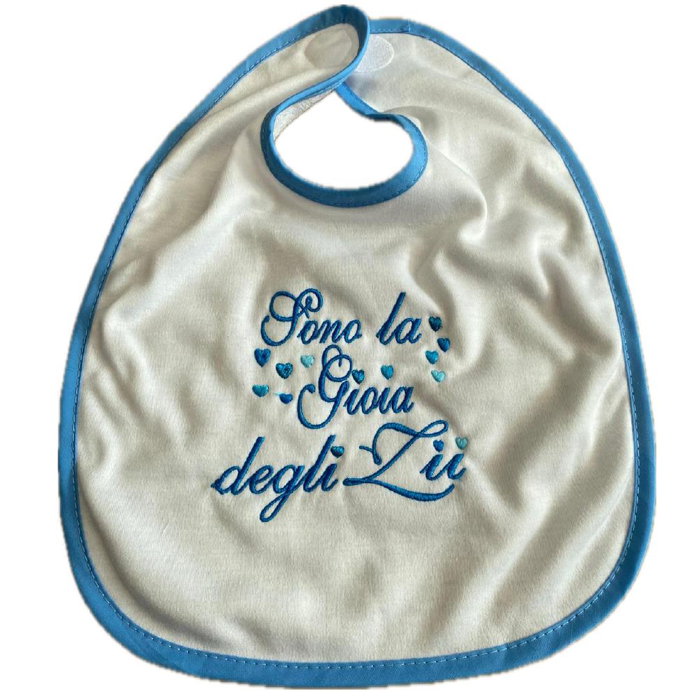Bavaglino Ricamato “Sono la Gioia dei Miei…” – Bavaglini Personalizzati – PS 09874-001