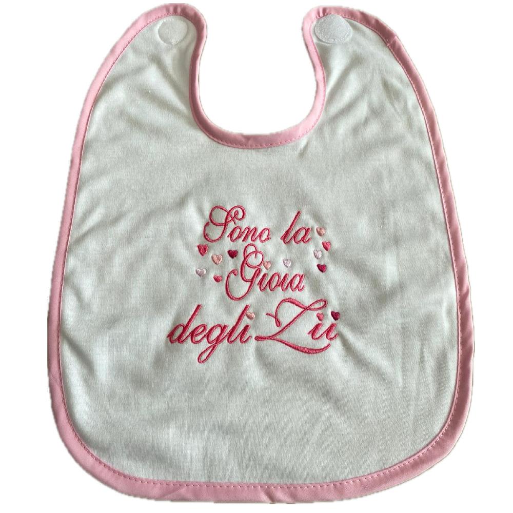 Bavaglino Ricamato “Sono la Gioia dei Miei…” – Bavaglini Personalizzati – PS 09874-001