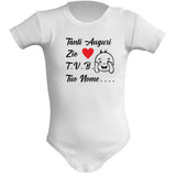 Body Neonato Tanti Auguri Papà Mamma Nonna Zia o Nome 100% Cotone PS 28180-0013
